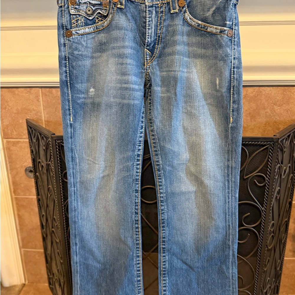 True Religion Medium Blue Bootcut Jeans